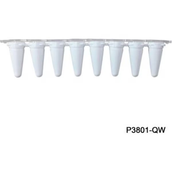 MTC Bio PureAmp 8 Strip QPCR Tube with Separated Strip Cap, 0.1 ml, White, 120 Pack, Mtc Bio, Mfr#: P3801-QW